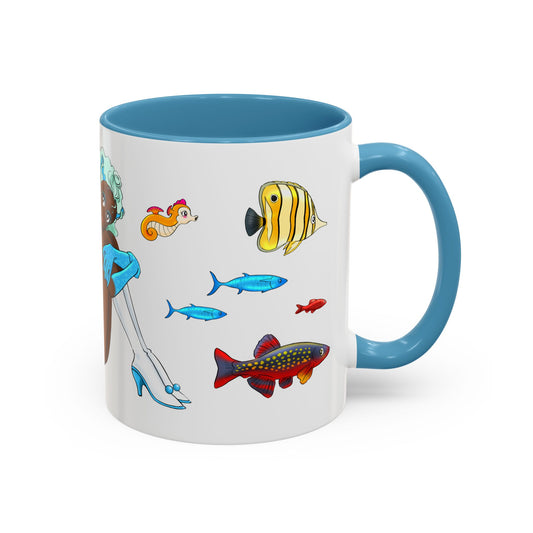 AMARA Coffee Mug | 11oz with Marine Life Design